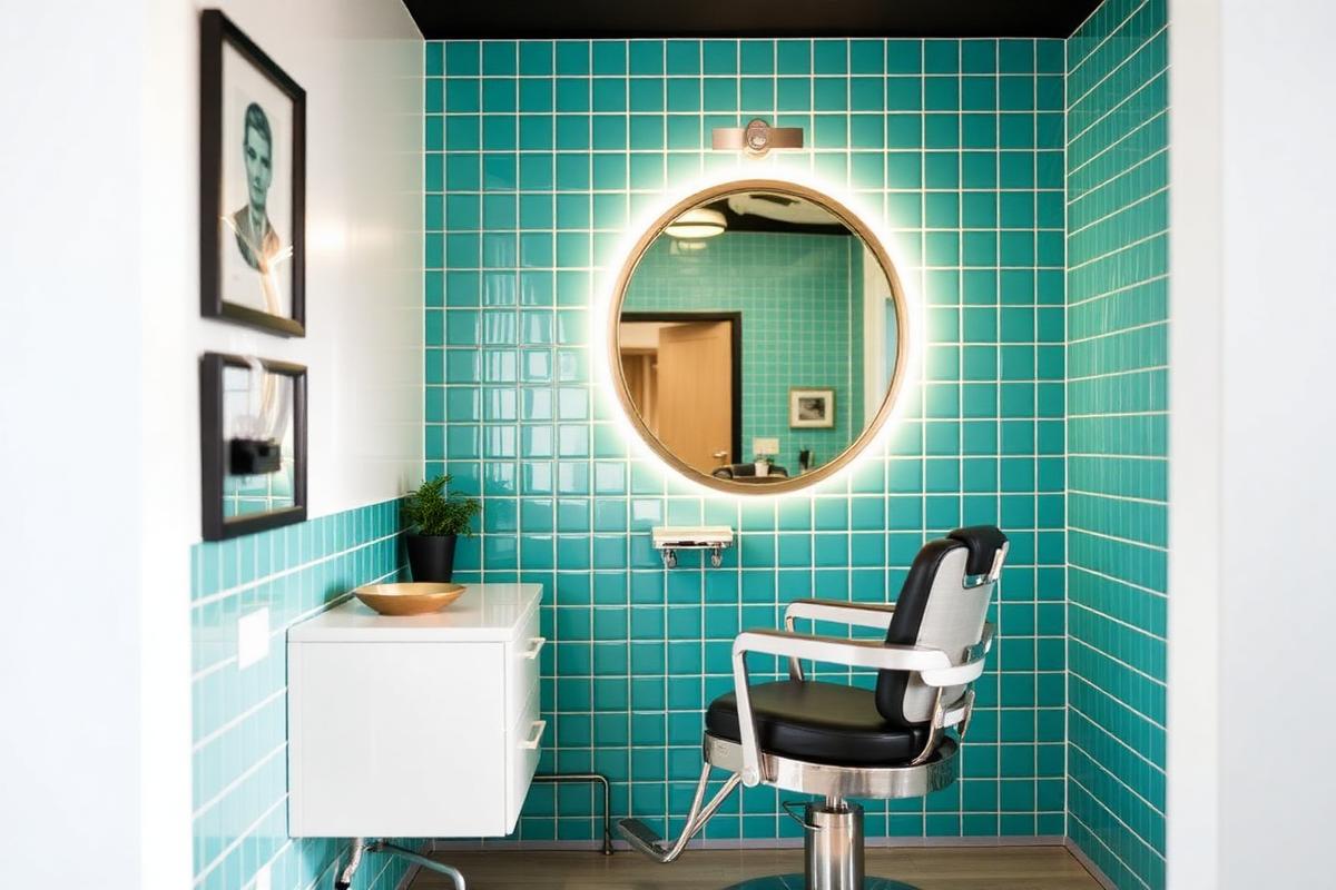 Barber shaping a clean fade in a Caribbean barbershop